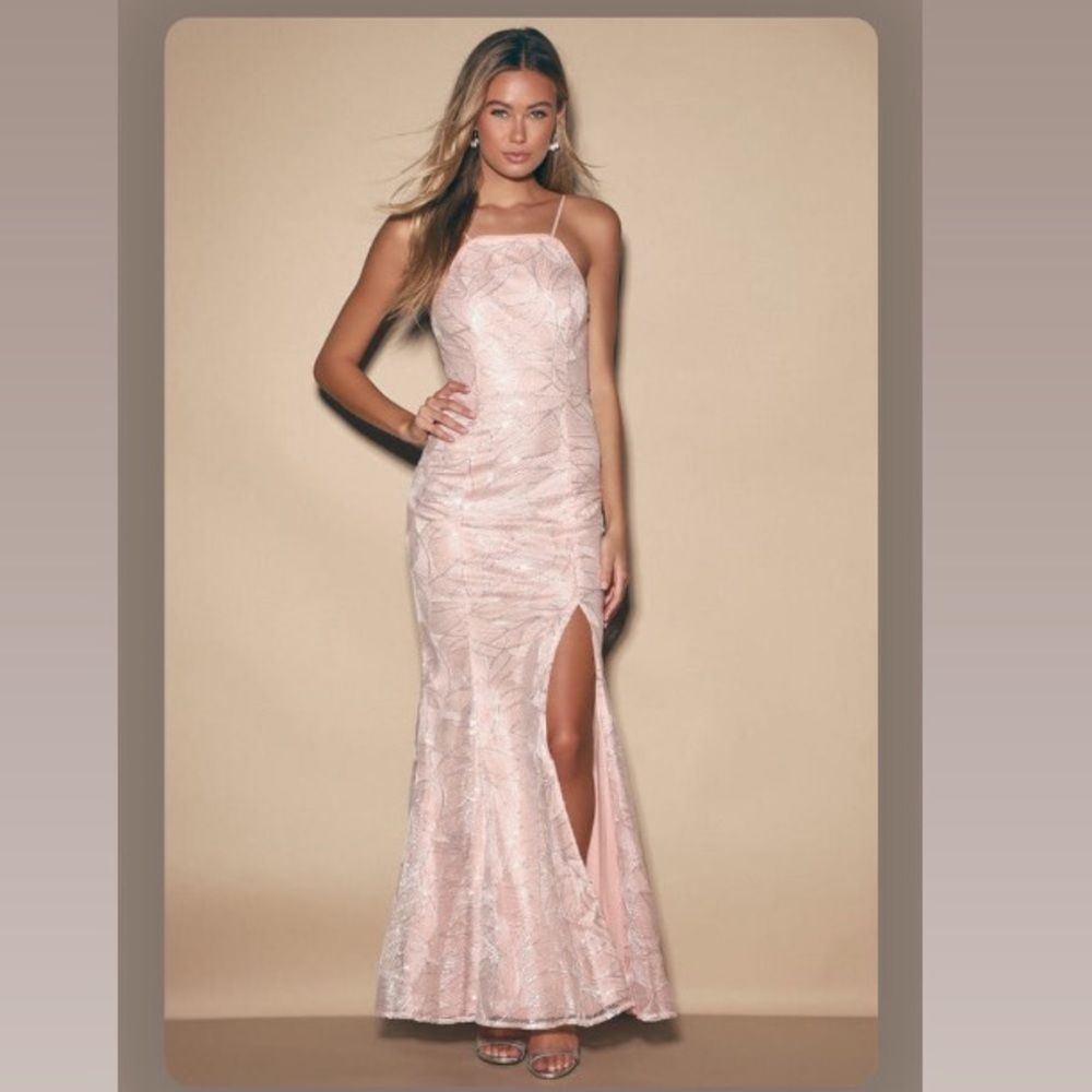 Lulu’s Glam City Black Sequin Strapless Maxi Dress